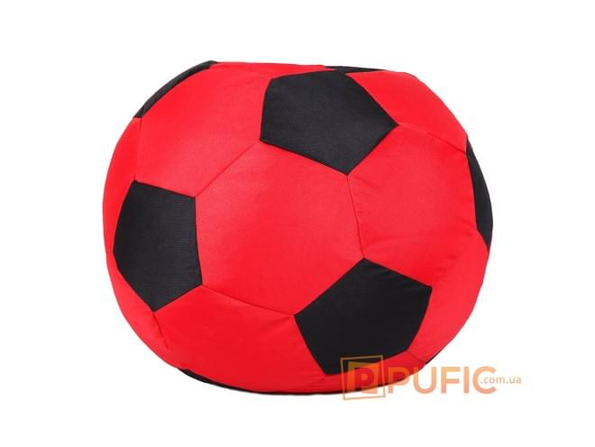 Крісло-м'яч 60 см, основа з тканини Oxford червоний, вставка з тканини Oxford чорний - Pufic.com.ua - фото 5