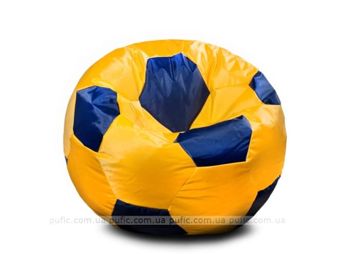 Крісло-м'яч 60 см, основа з тканини Oxford жовтий, вставка з тканини Oxford темно-синий - Pufic.com.ua - фото 11