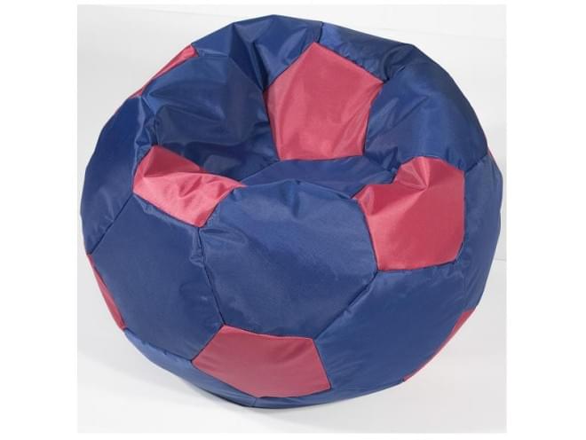 Кресло-мяч 60 см АКЦИЯ, основа: ткань Oxford темно-синий, вставка : ткань Oxford бордовый - Pufic.com.ua - фото 1