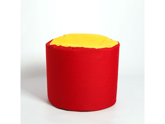 Пуфик "Цилиндр" тканина Oxford червоний з жовтим - Pufic.com.ua - фото 2