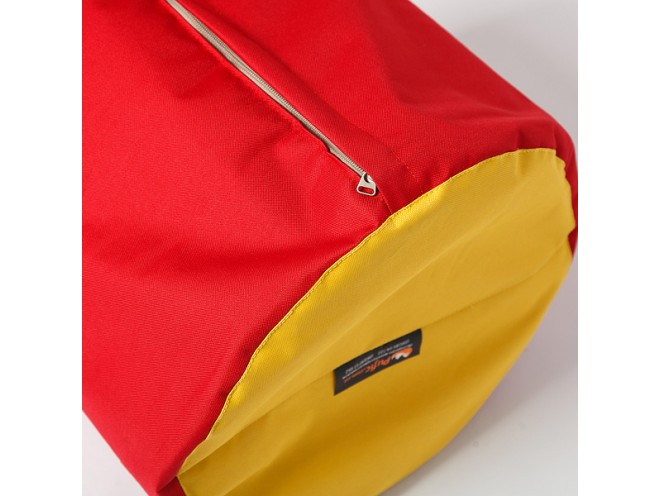 Пуфик "Цилиндр" тканина Oxford червоний з жовтим - Pufic.com.ua - фото 3
