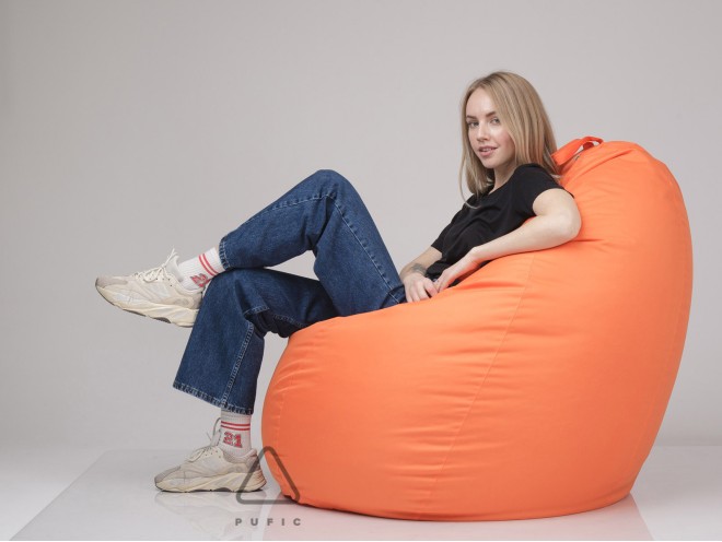 Кресло-груша "Гигант" - Oxford Оранжевый ткань Oxford Оранжевый - Pufic.com.ua - фото 4