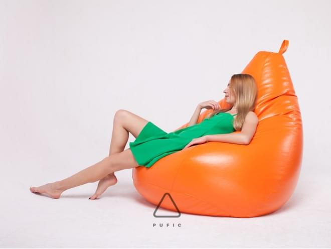 Кресло-груша Mega Melody ткань Rainbow Orange -  Pufic.com.ua - фото 3