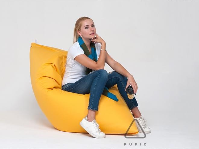 Крісло-подушка L тканина Oxford жовтий - Pufic.com.ua - фото 6