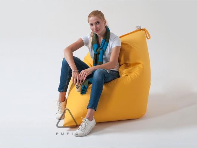 Крісло-подушка L тканина Oxford жовтий - Pufic.com.ua - фото 8