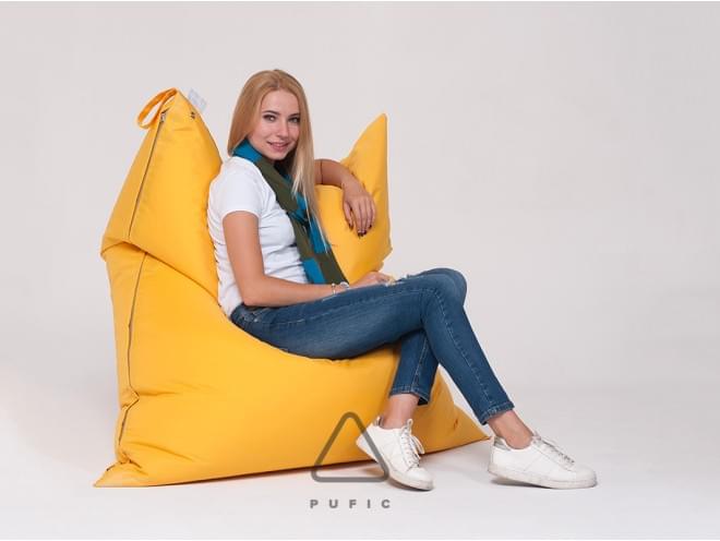 Кресло-подушка L ткань Oxford желтый - Pufic.com.ua - фото 9