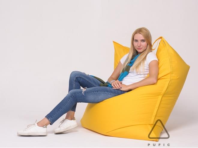 Кресло-подушка L ткань Oxford желтый - Pufic.com.ua - фото 16