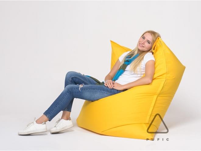 Крісло-подушка L тканина Oxford жовтий - Pufic.com.ua - фото 3
