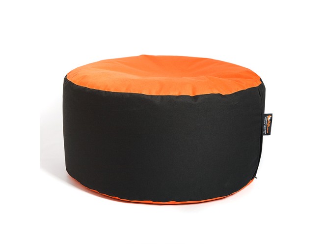 Кресло-мешок "Таблетка", основа: ткань Oxford оранжевый, вставка : ткань Oxford черный - Pufic.com.ua - фото 1